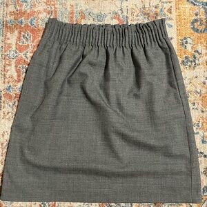 JCrew grey wool-blend flannel mini skirt